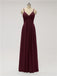 Spaghetti Strap Chiffon Floor Length Bridesmaid Dresses