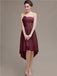 Strapless High Low Chiffon Bridesmaid Dresses