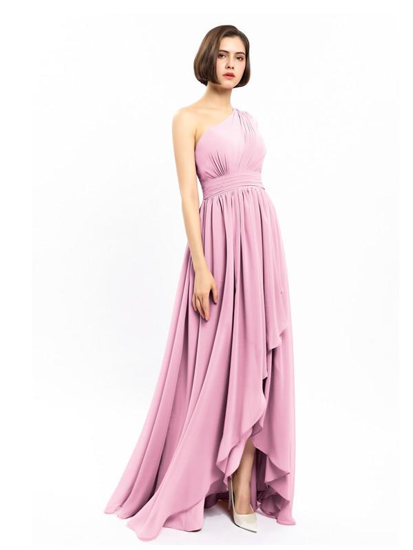 One-shoulder High-low Chiffon Bridesmaid Dresses