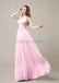 Square Neck Pleats Floor Length Bridesmaid Dresses