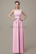 One Shoulder Chiffon Floor Length Bridesmaid Dresses