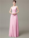 One Shoulder Pleats Chiffon Bridesmaid Dresses