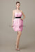 Sweetheart Neck Short Dress with Black Belt.