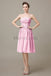 Strapless Pleats Short Bridesmaid Dresses