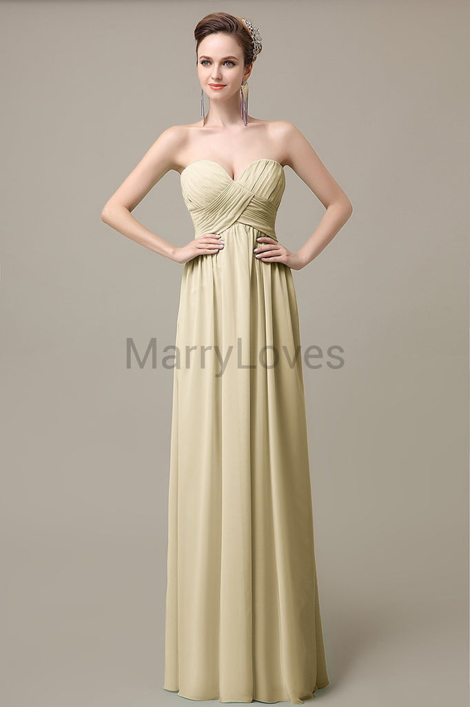 Sweetheart Pleats Cheap Bridesmaid Dresses