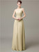 One Shoulder Pleats Chiffon Bridesmaid Dresses