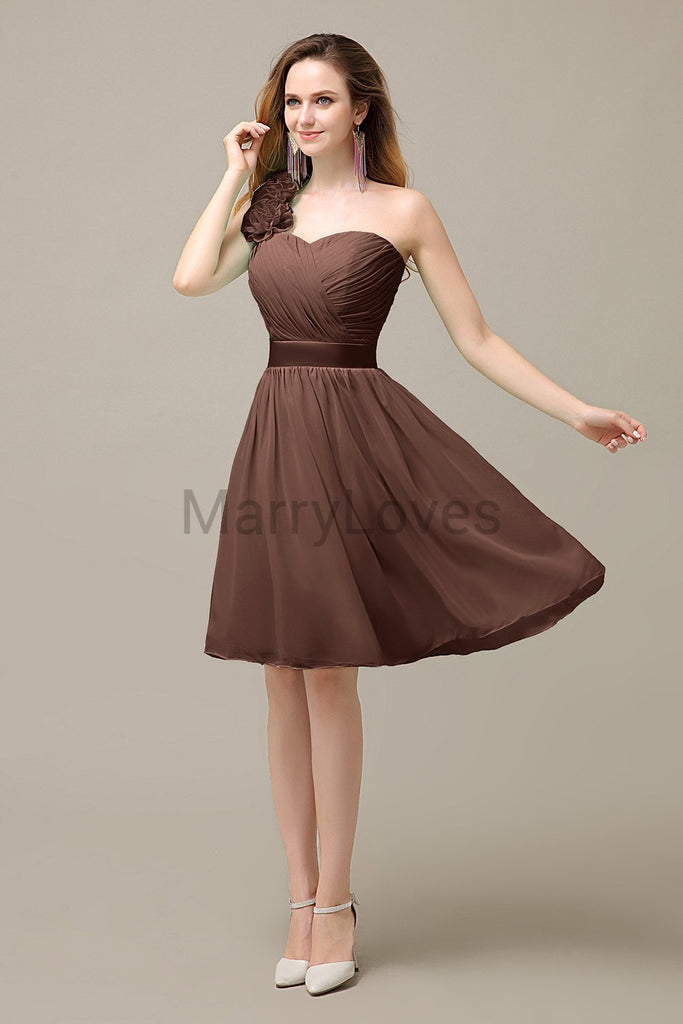 Charming One Shoulder Chiffon Bridesmaid Dresses