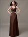 A-line Jewel Neck Floor-length Bridesmaid Dresses