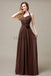 Halter A-line Pleats Chiffon Bridemaid Dresses