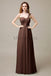 One Shoulder Chiffon Long Bridesmaid Dresses