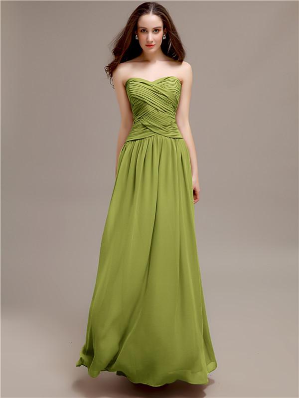 Sweetheart Long A-Line Bridesmaid Dresses