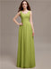 Scoop Neck Sleeveless Pleats Bridesmaid Dresses