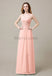 One Shoulder Chiffon Long Bridesmaid Dresses