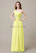 One Shoulder Chiffon Long Bridesmaid Dresses