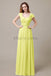 Floor Length Chiffon Bridesmaid Dresses with Pleated