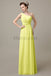 One Shoulder Long Chiffon Bridesmaid Dresses