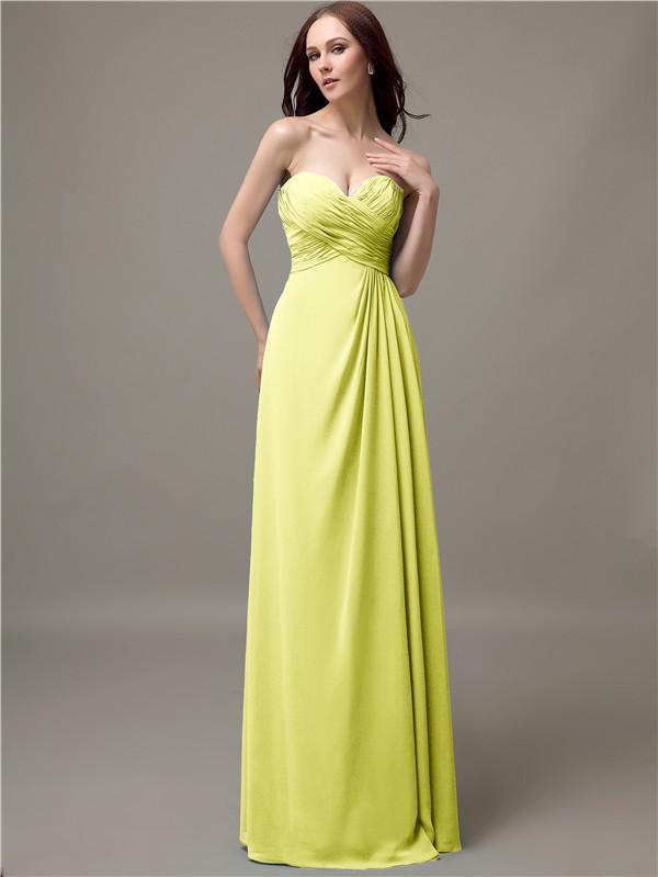 Sweetheart Neck Empire Chiffon Bridesmaid Dresses