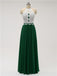 Halter Chiffon Floor Length Bridesmaid Dresses