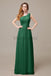 One Shoulder Pleats Floor Length Bridesmaid Dresses