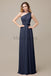 One Shoulder Chiffon Floor Length Bridesmaid Dresses