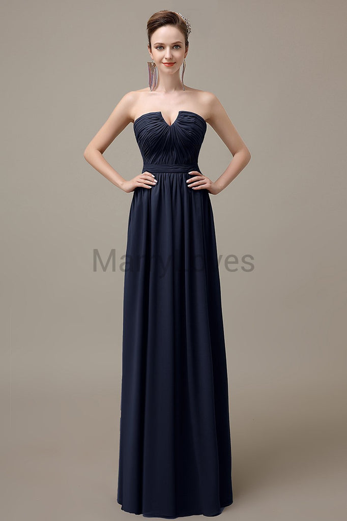 Sweetheart Chiffon Floor Length Bridesmaid Dresses