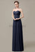 Sweetheart Chiffon Long Bridesmaid Dresses