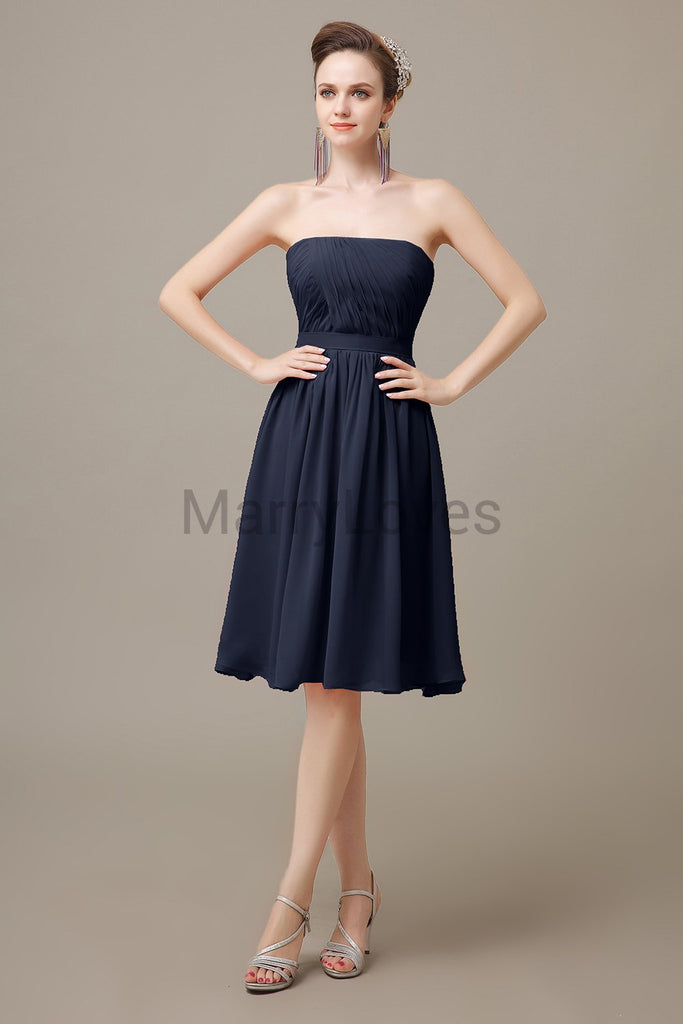 Strapless Short Summer Bridesmaid Dresses