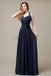 Halter A-line Pleats Chiffon Bridemaid Dresses