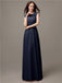 Floor-length Cap Sleeves Appliques Chiffon Bridesmaid Dresses