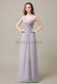 One Shoulder Chiffon Long Bridesmaid Dresses