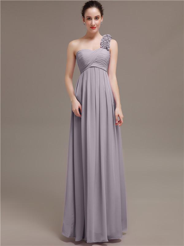 One Shoulder Chiffon Bridesmaid Dresses