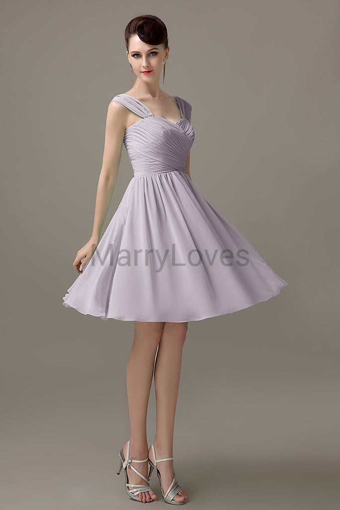 Straps Chiffon Short Bridesmaid dresses