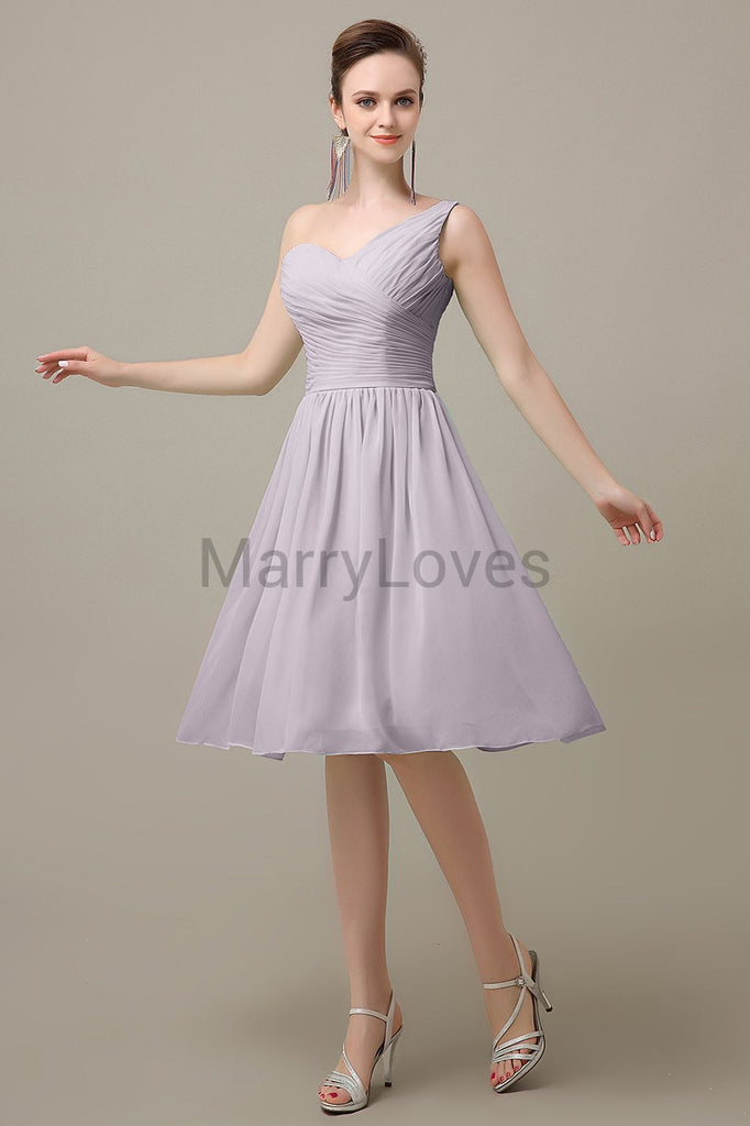 One Shoulder Chiffon Bridesmaid Dresses