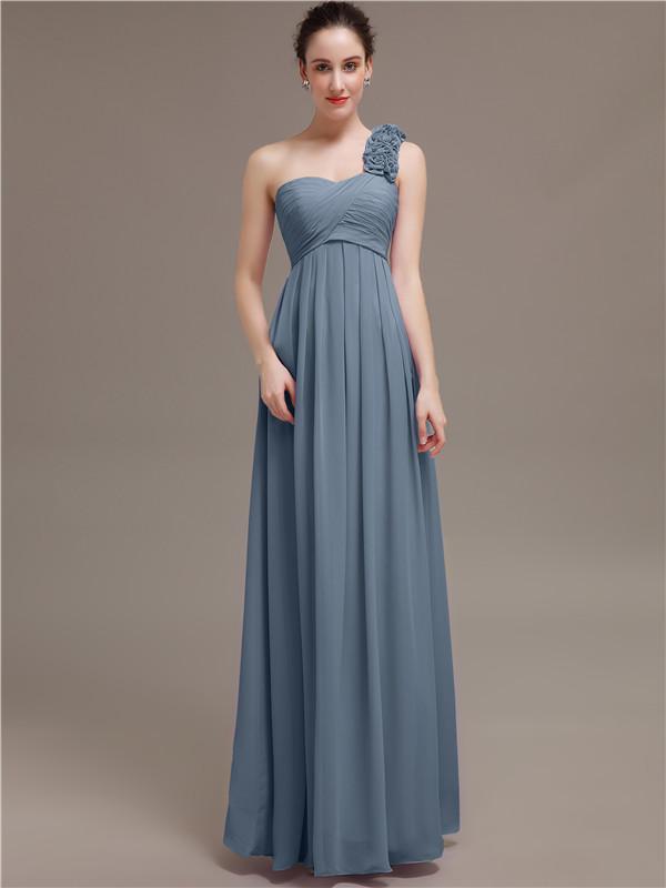 One Shoulder Chiffon Bridesmaid Dresses