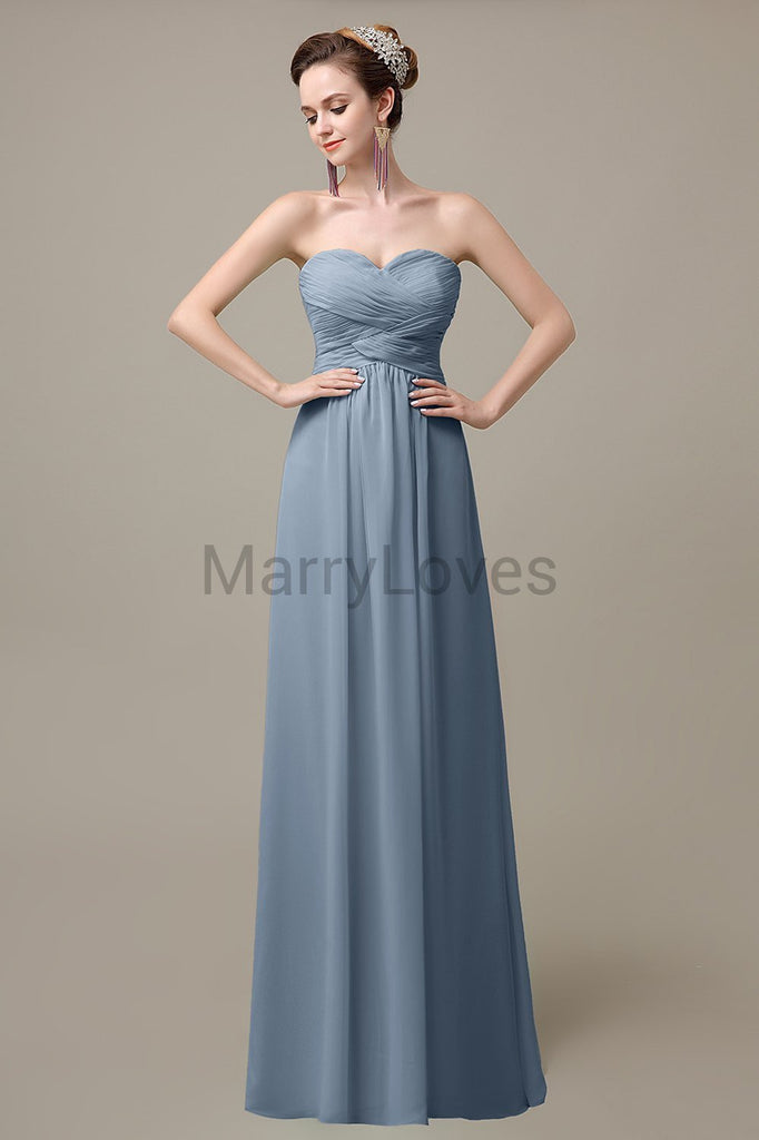 Sweetheart Sleeveless Chiffon Bridesmaid Dresses