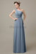 One Shoulder Long Chiffon Bridesmaid Dresses