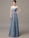 Strapless Pleats Chiffon Bridesmaid Dresses