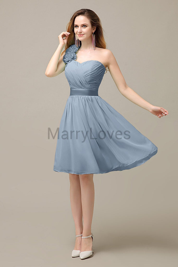 Charming One Shoulder Chiffon Bridesmaid Dresses