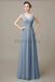 V-Neck Long Chiffon Bridesmaid Dresses