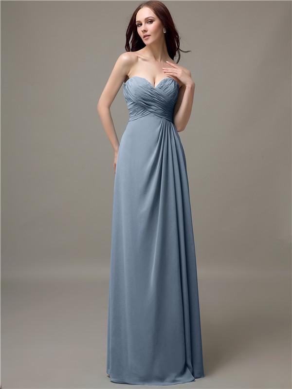 Sweetheart Neck Empire Chiffon Bridesmaid Dresses