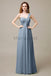 One Shoulder Chiffon Long Bridesmaid Dresses