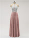 Halter Chiffon Floor Length Bridesmaid Dresses