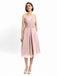 Halter Sleeveless Pleats Bridesmaid Dresses
