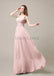 Square Neck Pleats Floor Length Bridesmaid Dresses