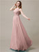 One Shoulder Chiffon Floor-Length Bridesmaid Dresses