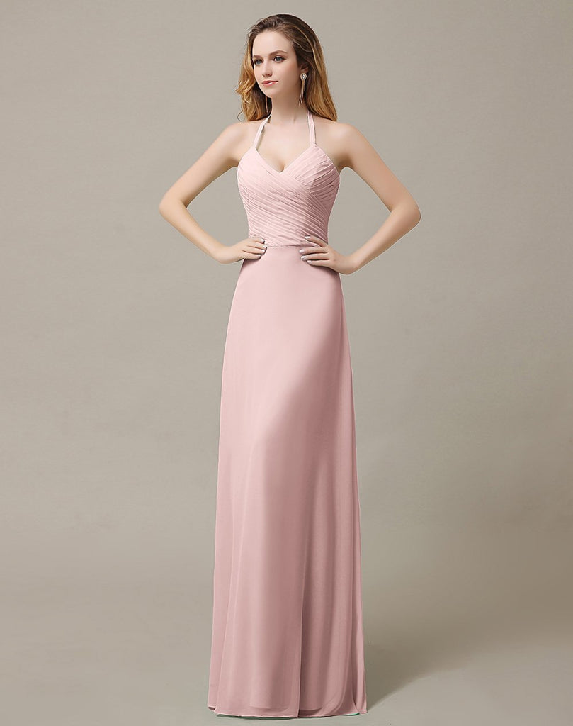 Halter A-Line Bridesmaid Dresses