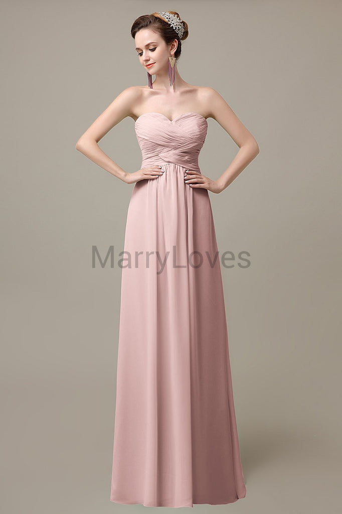 Sweetheart Sleeveless Chiffon Bridesmaid Dresses