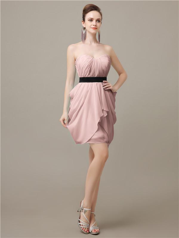 Sweetheart Chiffon Keen Length Bridesmaid Dresses