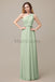 One Shoulder Chiffon Floor Length Bridesmaid Dresses