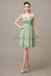 Sweetheart Neck Knee Length Chiffon Bridesmaid Dresses